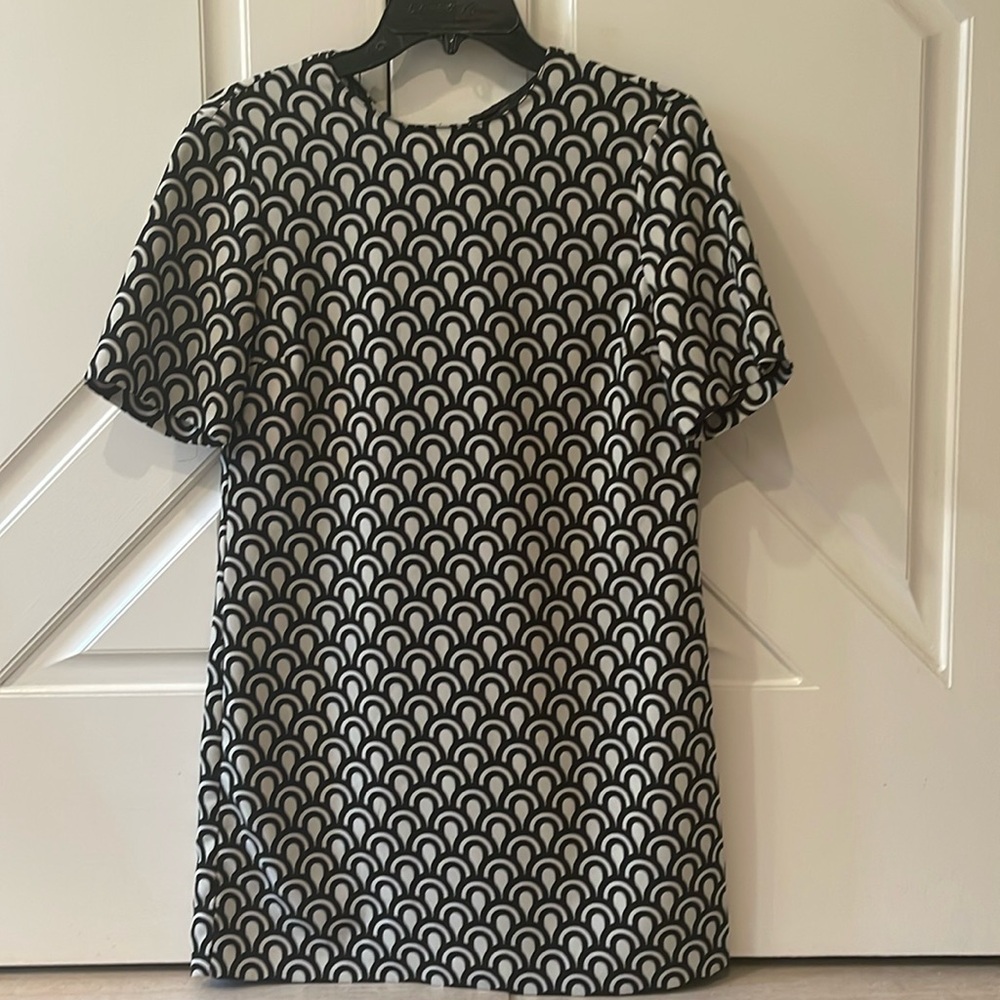 Zara black and white dress
